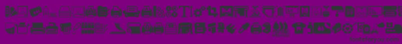 Шрифт Printing – чёрные шрифты на фиолетовом фоне