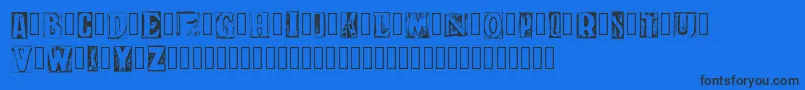 PrintRoom1 Demo Regular Font – Black Fonts on Blue Background