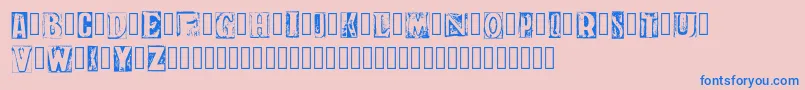 PrintRoom1 Demo Regular Font – Blue Fonts on Pink Background