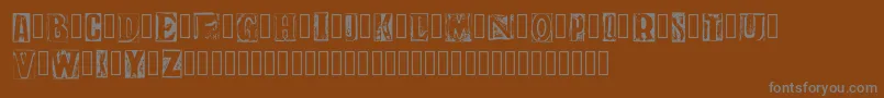 Police PrintRoom1 Demo Regular – polices grises sur fond brun