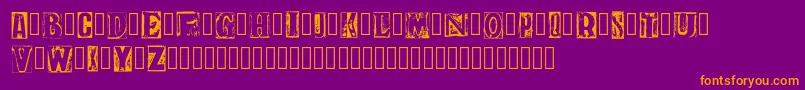 PrintRoom1 Demo Regular Font – Orange Fonts on Purple Background