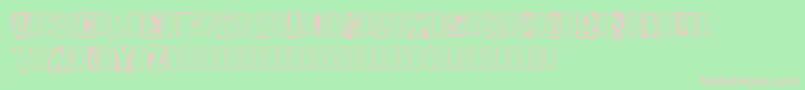 PrintRoom1 Demo Regular Font – Pink Fonts on Green Background