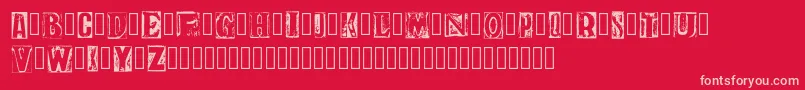 PrintRoom1 Demo Regular Font – Pink Fonts on Red Background