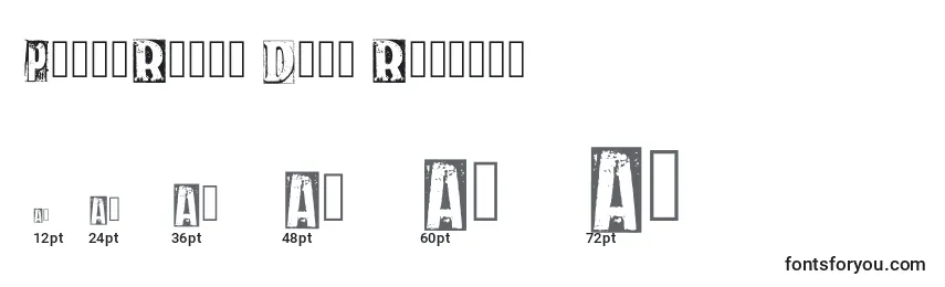 PrintRoom1 Demo Regular Font Sizes