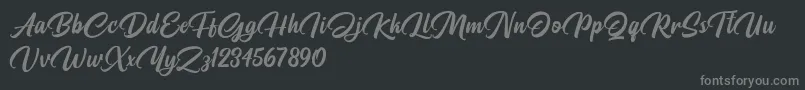 Pristyne DEMO Font – Gray Fonts on Black Background