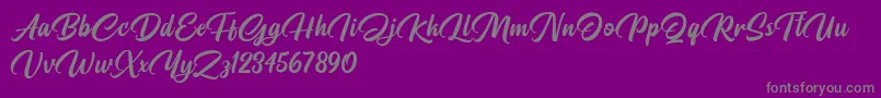 Pristyne DEMO Font – Gray Fonts on Purple Background