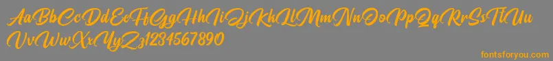 Pristyne DEMO Font – Orange Fonts on Gray Background