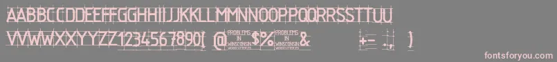 Problems in Winsconsin Font – Pink Fonts on Gray Background