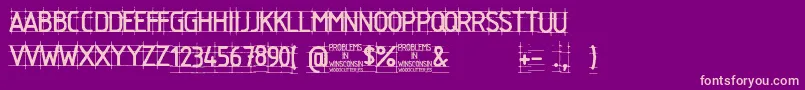Problems in Winsconsin Font – Pink Fonts on Purple Background