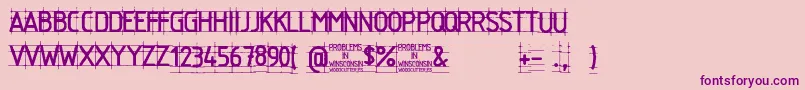 Problems in Winsconsin Font – Purple Fonts on Pink Background