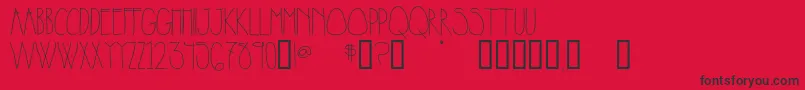 Police Problems – polices noires sur fond rouge