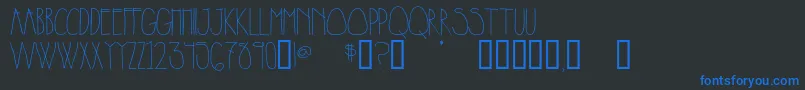 Problems Font – Blue Fonts on Black Background