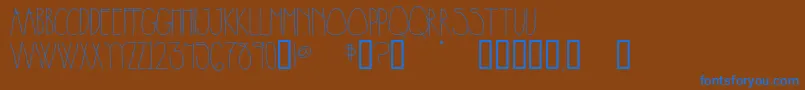 Problems Font – Blue Fonts on Brown Background