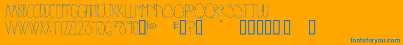 Police Problems – polices bleues sur fond orange