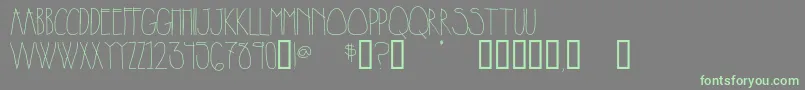 Problems Font – Green Fonts on Gray Background