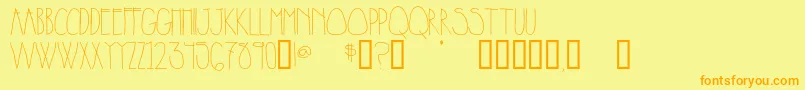 Problems Font – Orange Fonts on Yellow Background