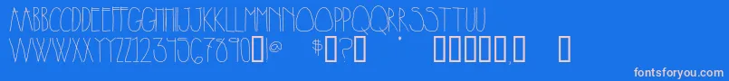 フォントProblems – ピンクの文字、青い背景