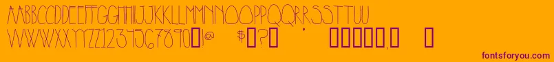 Problems Font – Purple Fonts on Orange Background