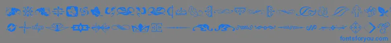 Artornament Font – Blue Fonts on Gray Background
