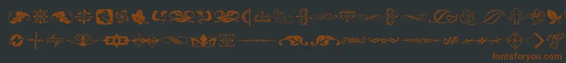 Artornament Font – Brown Fonts on Black Background