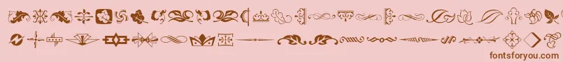 En savoir plus sur la police Artornament Police Artornament – polices brunes sur fond rose