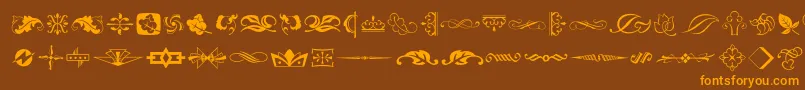 Artornament Font – Orange Fonts on Brown Background