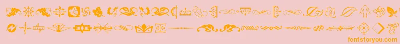 Artornament Font – Orange Fonts on Pink Background