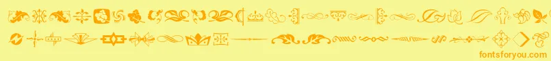 Artornament Font – Orange Fonts on Yellow Background