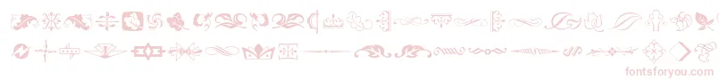 Police Artornament – polices roses sur fond blanc