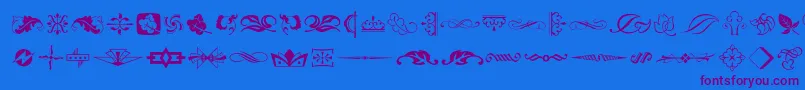 Artornament Font – Purple Fonts on Blue Background