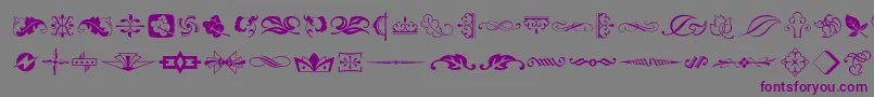 Artornament-Schriftart – Violette Schriften auf grauem Hintergrund
