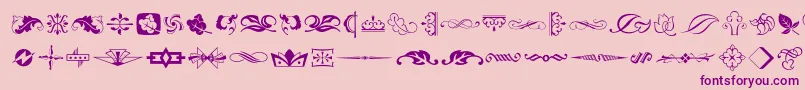 Artornament Font – Purple Fonts on Pink Background