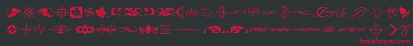 Artornament Font – Red Fonts on Black Background