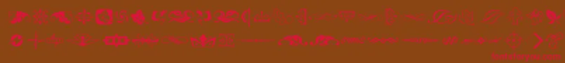Artornament Font – Red Fonts on Brown Background