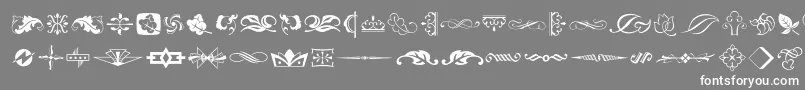 Artornament Font – White Fonts on Gray Background