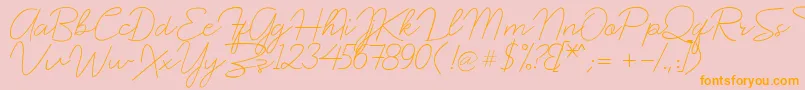 prochok   demo 0 Font – Orange Fonts on Pink Background