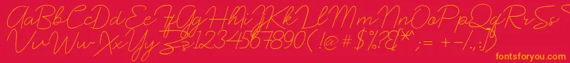 prochok   demo 0 Font – Orange Fonts on Red Background