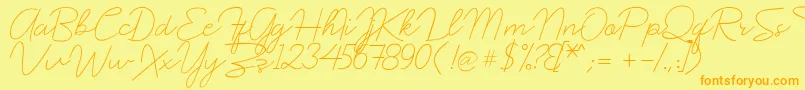 prochok   demo 0 Font – Orange Fonts on Yellow Background