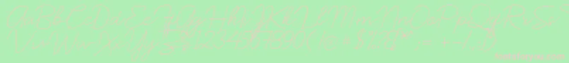 prochok   demo 0 Font – Pink Fonts on Green Background