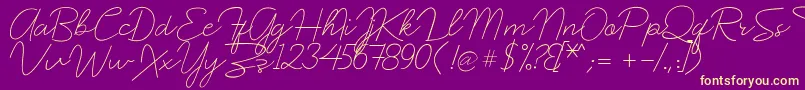 prochok   demo 0 Font – Yellow Fonts on Purple Background