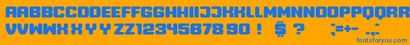 Professor Font – Blue Fonts on Orange Background