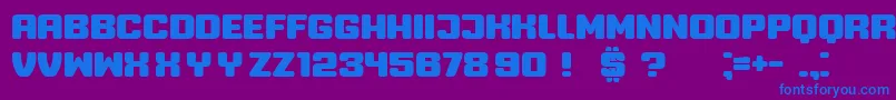 Professor Font – Blue Fonts on Purple Background