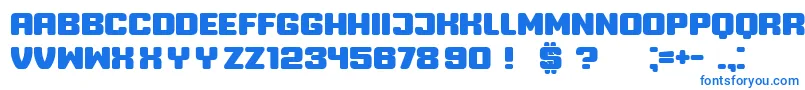 Professor Font – Blue Fonts on White Background