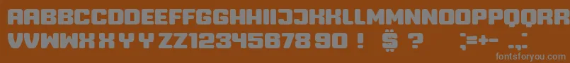 フォントProfessor – 茶色の背景に灰色の文字