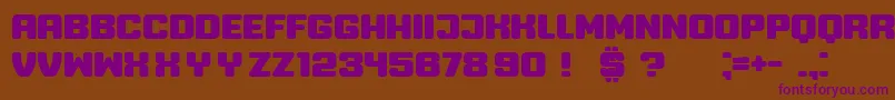 Professor Font – Purple Fonts on Brown Background