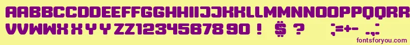 Professor-fontti – violetit fontit keltaisella taustalla