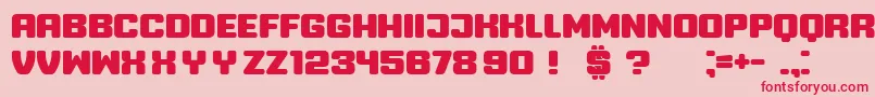 フォントProfessor – ピンクの背景に赤い文字