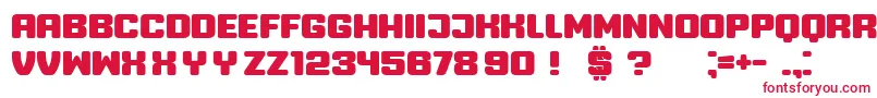 フォントProfessor – 白い背景に赤い文字