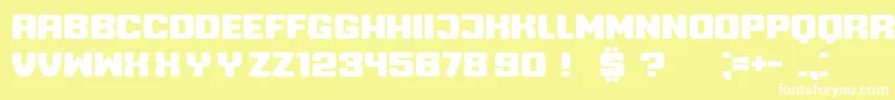 フォントProfessor – 黄色い背景に白い文字