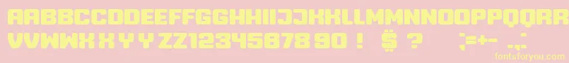 Professor Font – Yellow Fonts on Pink Background